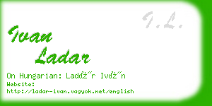 ivan ladar business card